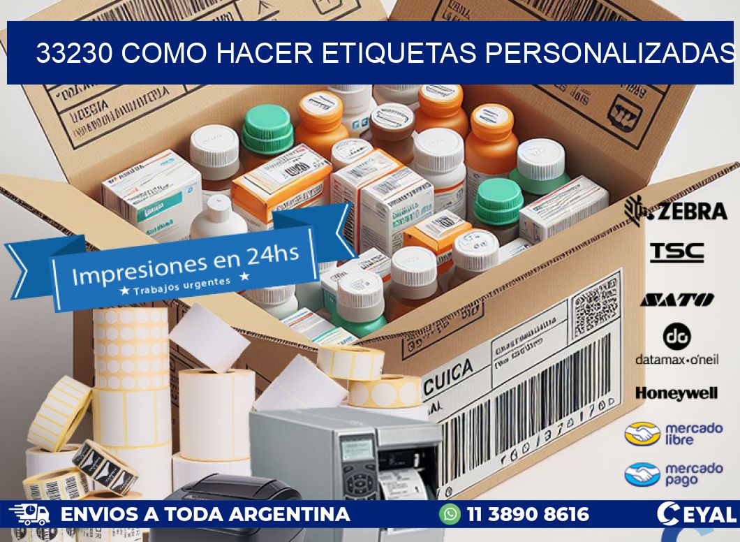 33230 como hacer etiquetas personalizadas