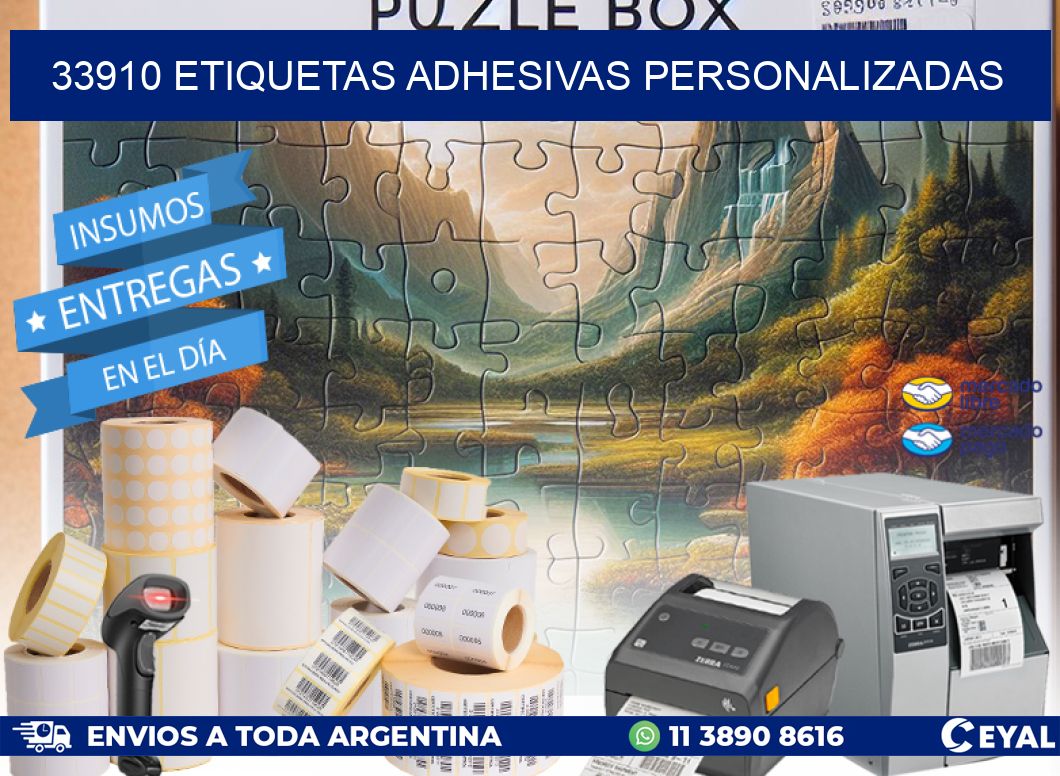 33910 Etiquetas adhesivas personalizadas