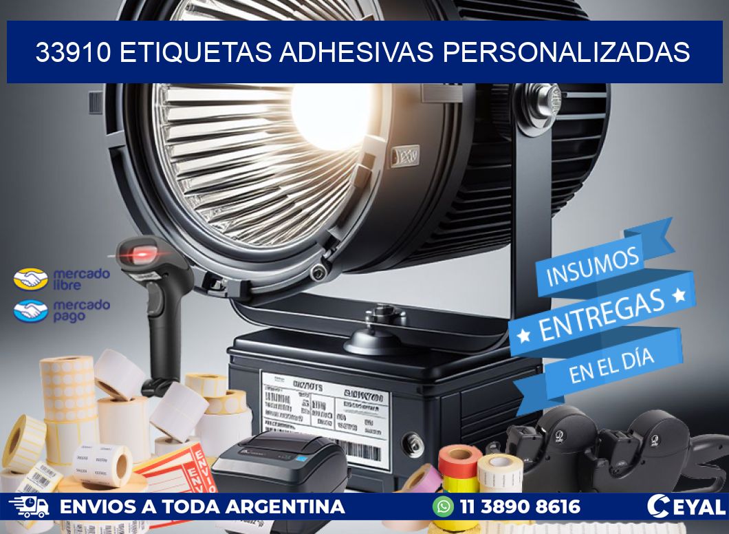 33910 Etiquetas adhesivas personalizadas