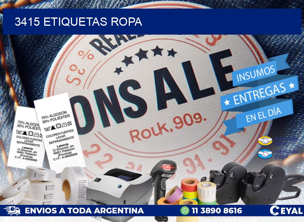 3415 ETIQUETAS ROPA
