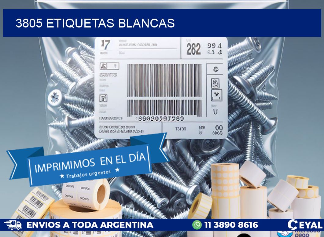 3805 ETIQUETAS BLANCAS