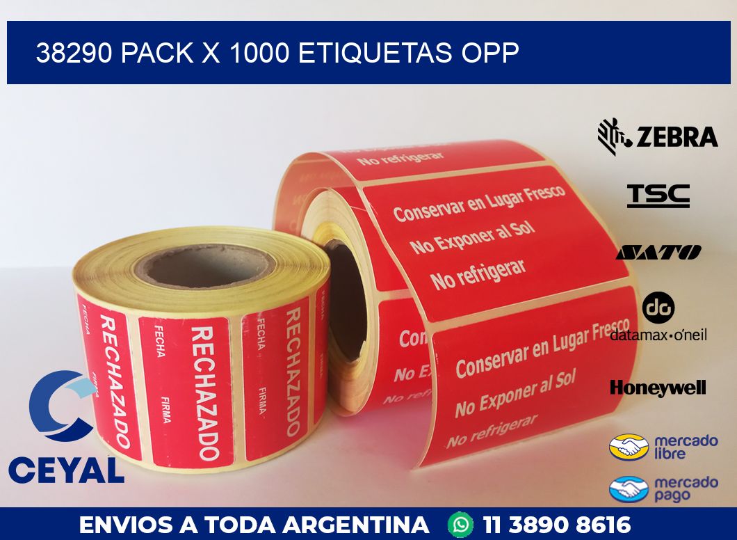 38290 PACK X 1000 ETIQUETAS OPP