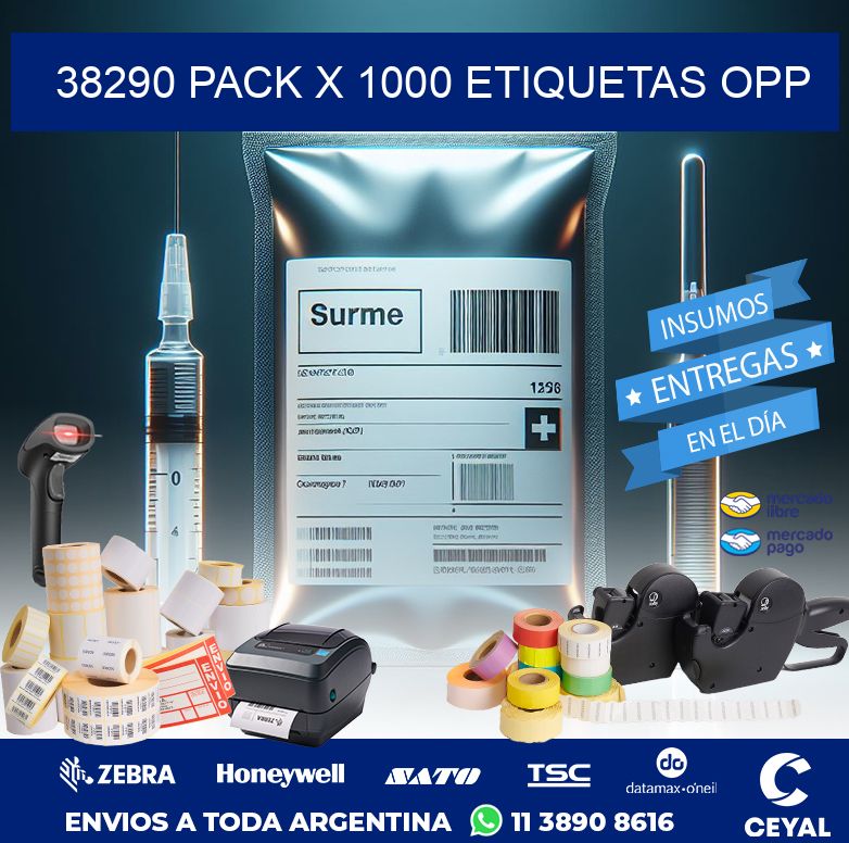 38290 PACK X 1000 ETIQUETAS OPP
