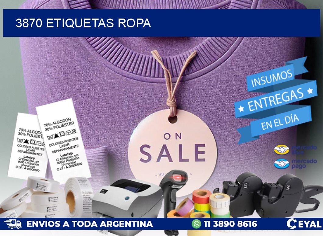 3870 ETIQUETAS ROPA