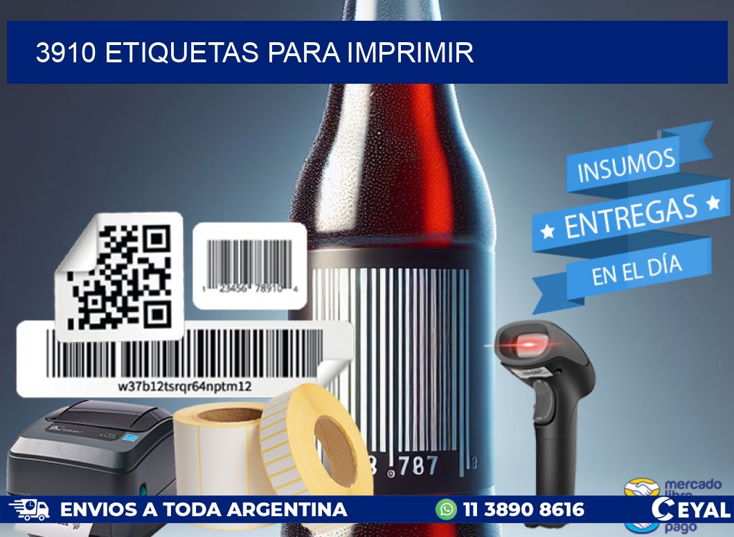 3910 etiquetas para imprimir