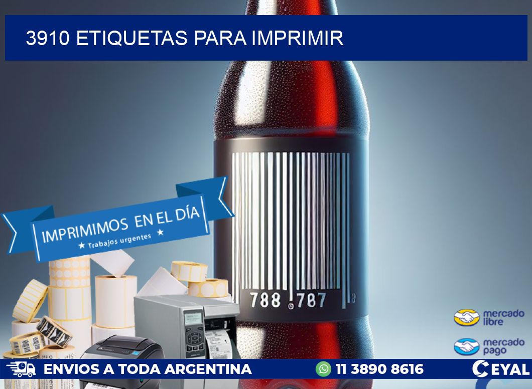 3910 etiquetas para imprimir