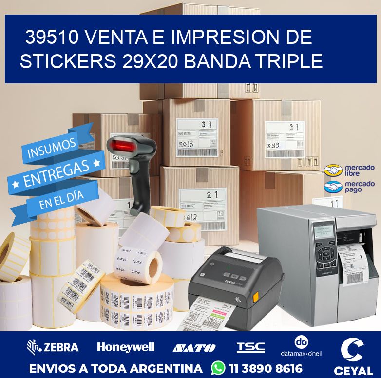 39510 VENTA E IMPRESION DE STICKERS 29X20 BANDA TRIPLE