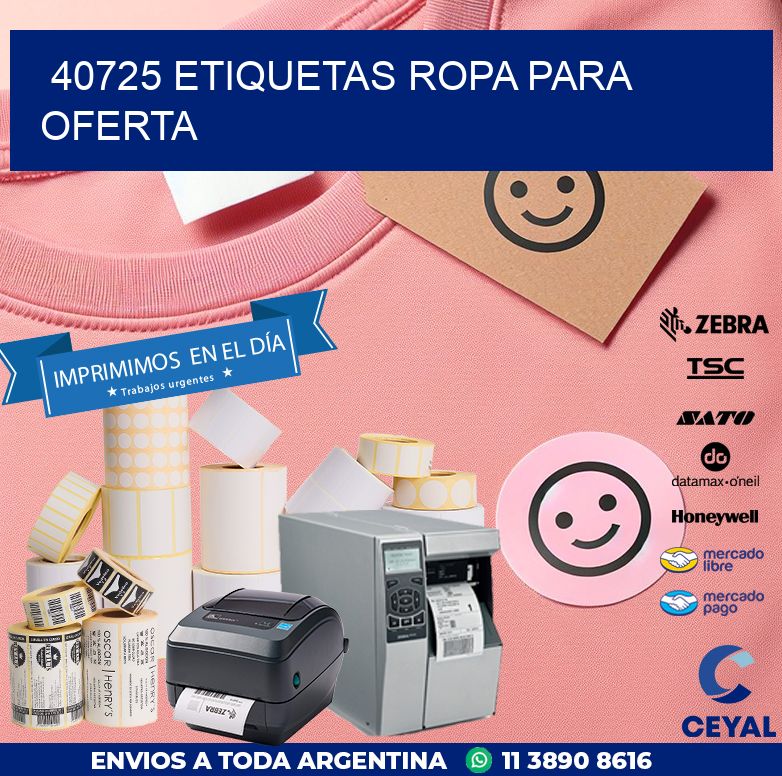 40725 ETIQUETAS ROPA PARA OFERTA