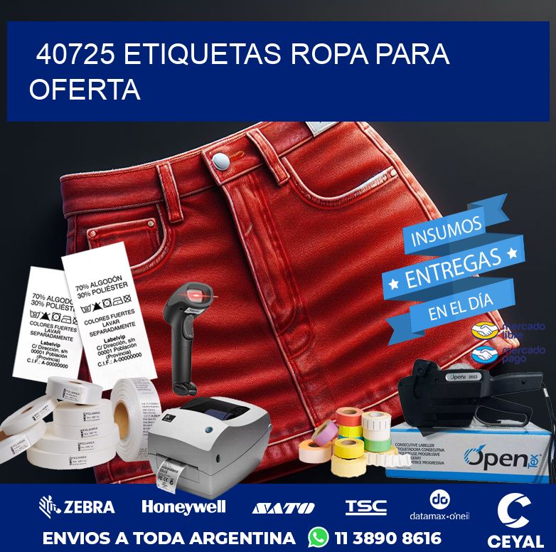 40725 ETIQUETAS ROPA PARA OFERTA