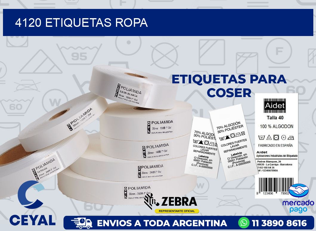 4120 ETIQUETAS ROPA