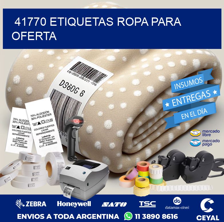 41770 ETIQUETAS ROPA PARA OFERTA