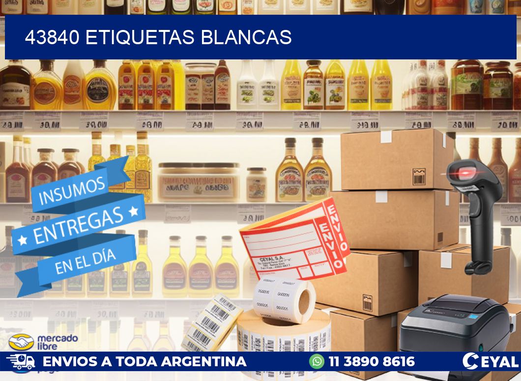 43840 ETIQUETAS BLANCAS