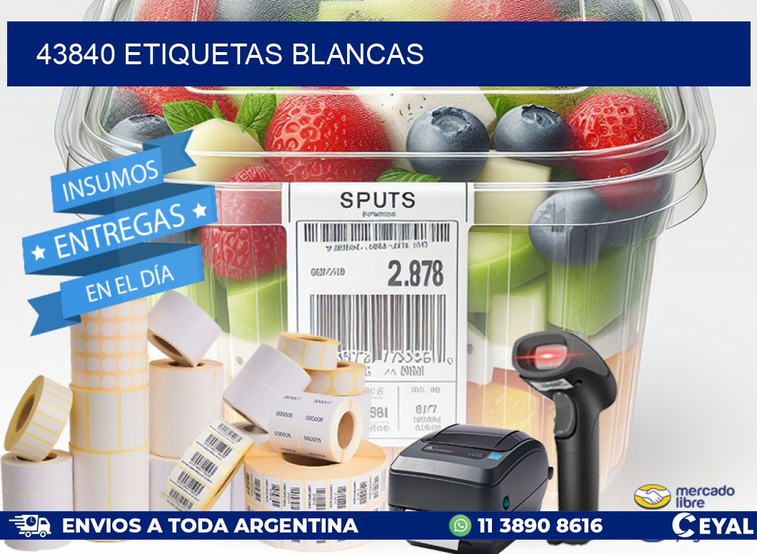 43840 ETIQUETAS BLANCAS