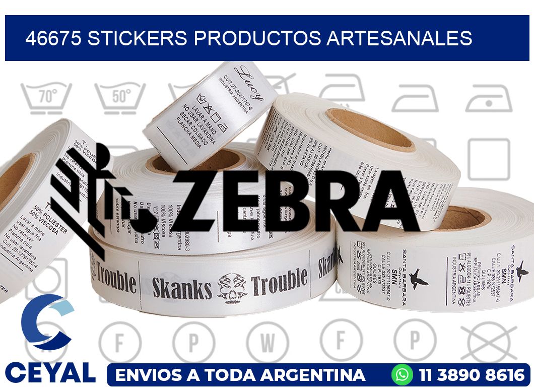 46675 stickers productos artesanales