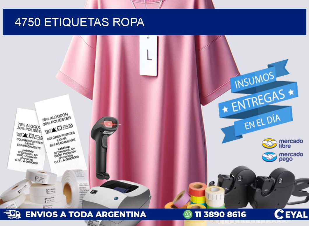 4750 ETIQUETAS ROPA