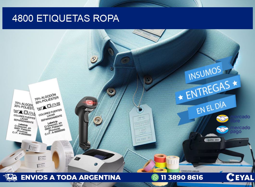 4800 ETIQUETAS ROPA