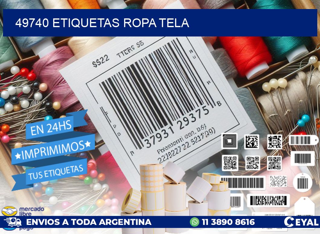 49740 ETIQUETAS ROPA TELA