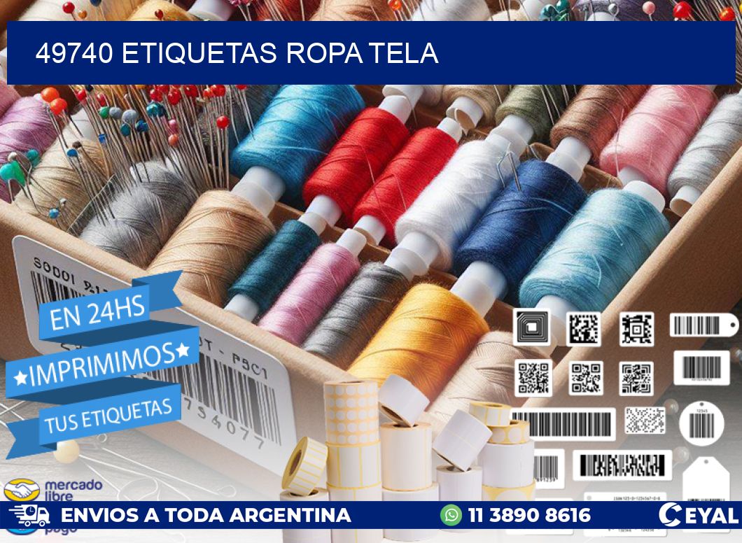 49740 ETIQUETAS ROPA TELA