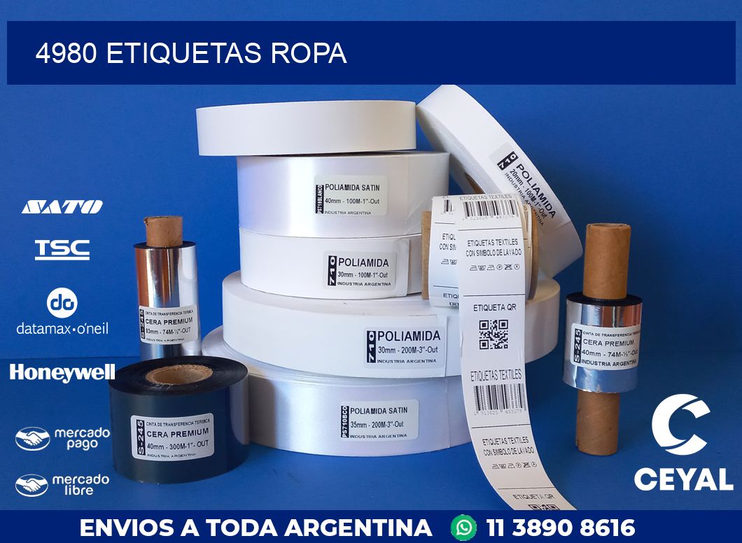 4980 ETIQUETAS ROPA