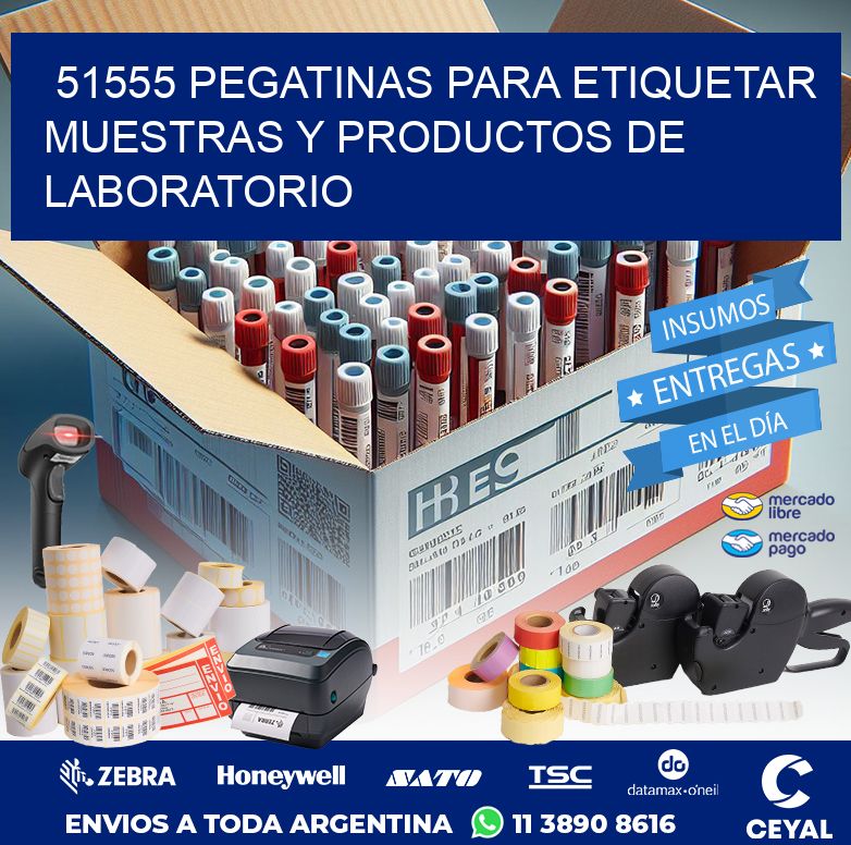 51555 PEGATINAS PARA ETIQUETAR MUESTRAS Y PRODUCTOS DE LABORATORIO