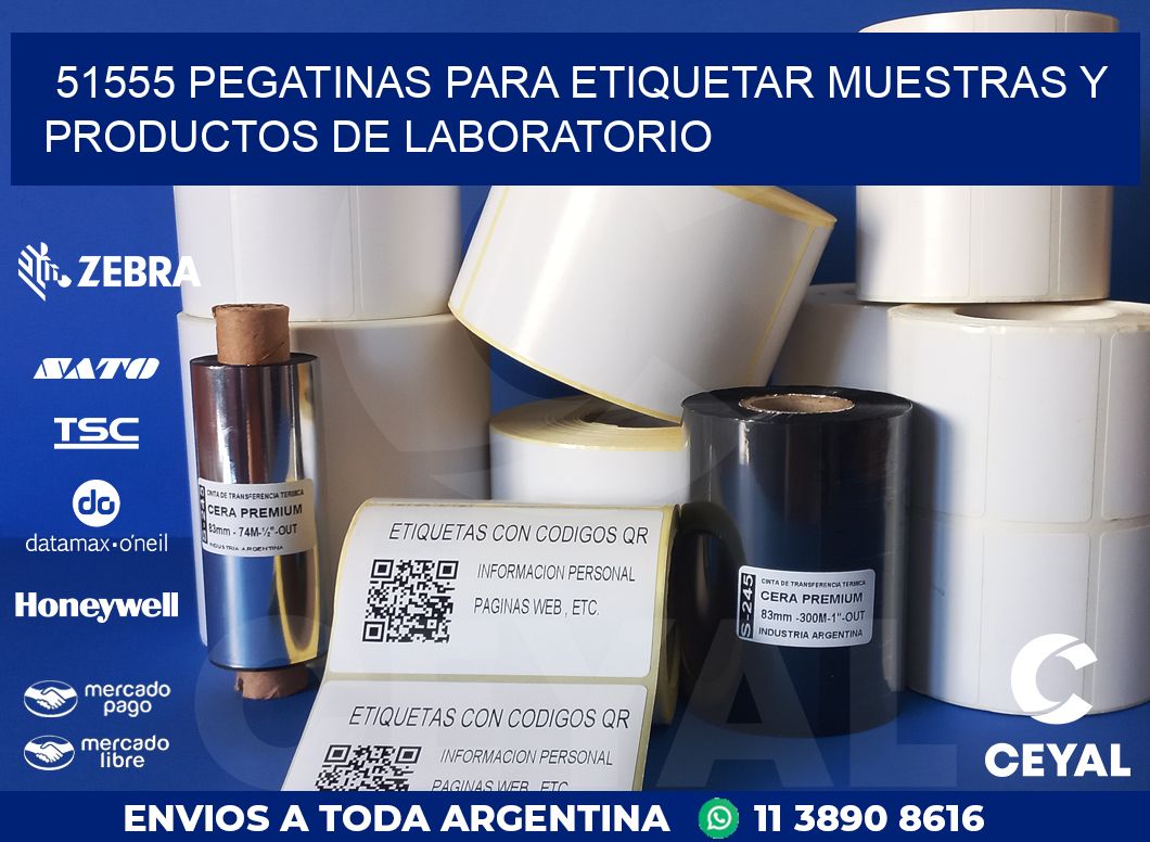 51555 PEGATINAS PARA ETIQUETAR MUESTRAS Y PRODUCTOS DE LABORATORIO