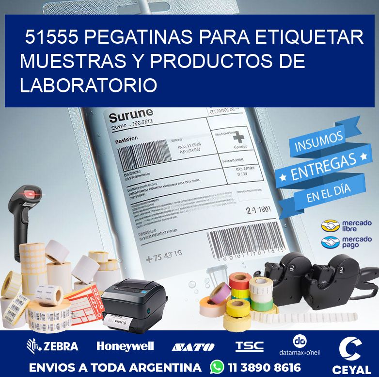 51555 PEGATINAS PARA ETIQUETAR MUESTRAS Y PRODUCTOS DE LABORATORIO