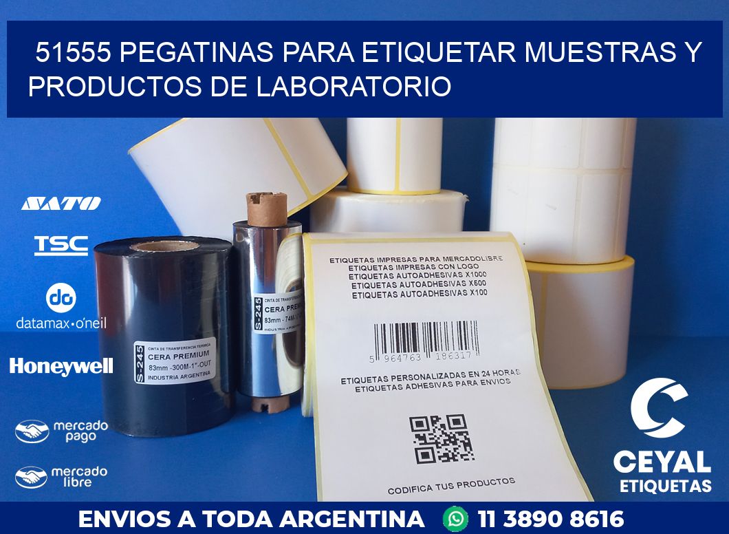 51555 PEGATINAS PARA ETIQUETAR MUESTRAS Y PRODUCTOS DE LABORATORIO