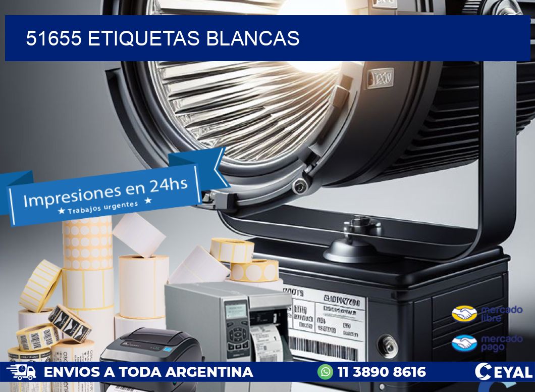 51655 ETIQUETAS BLANCAS