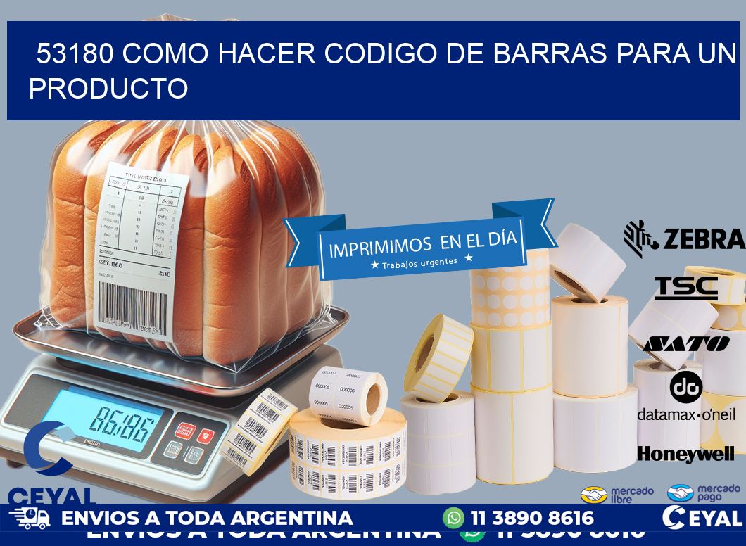 53180 como hacer codigo de barras para un producto