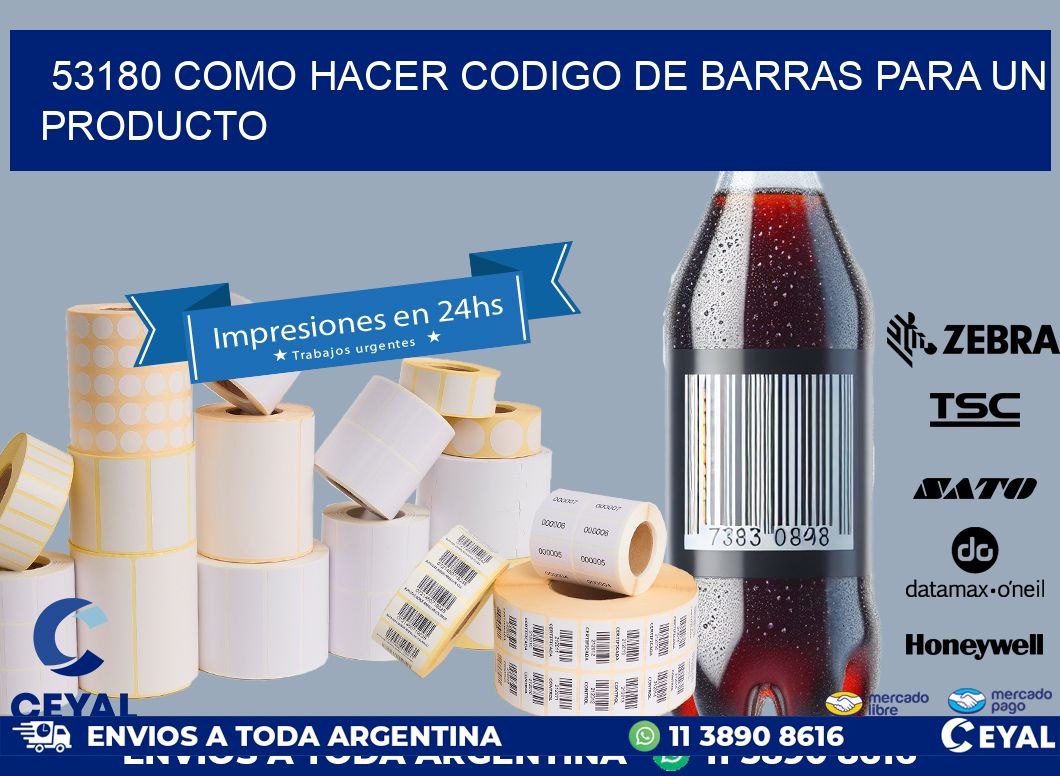 53180 como hacer codigo de barras para un producto