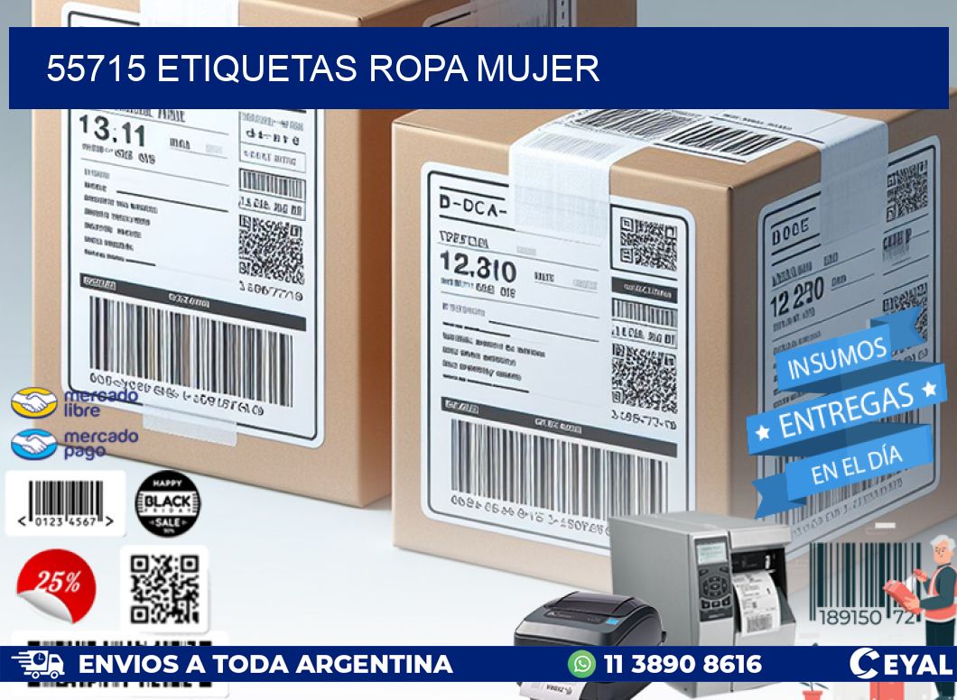 55715 ETIQUETAS ROPA MUJER