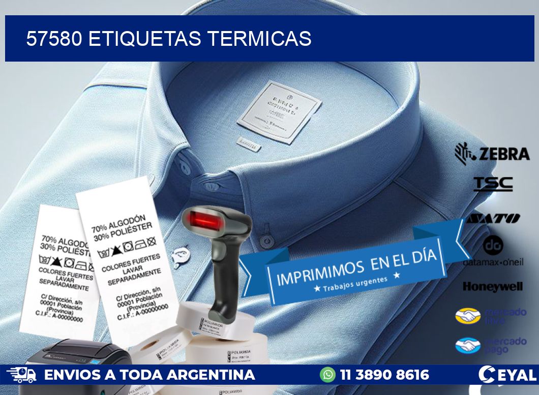 57580 ETIQUETAS TERMICAS