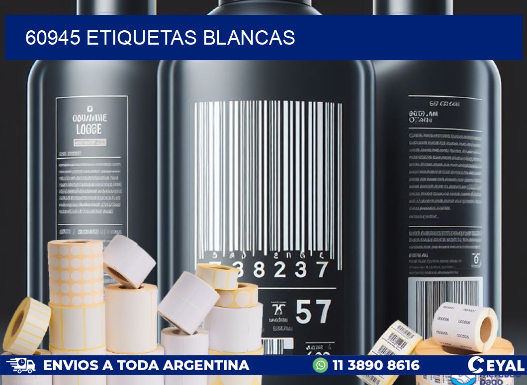60945 ETIQUETAS BLANCAS