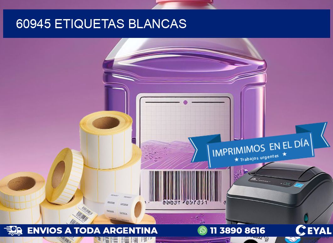 60945 ETIQUETAS BLANCAS