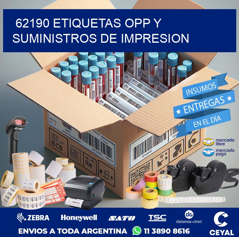 62190 ETIQUETAS OPP Y SUMINISTROS DE IMPRESION