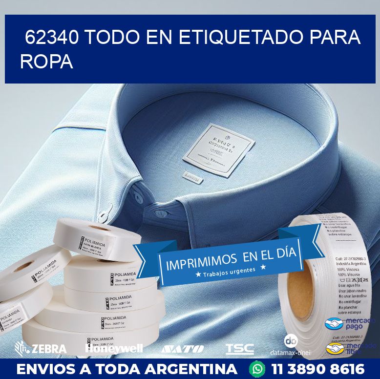 62340 TODO EN ETIQUETADO PARA ROPA