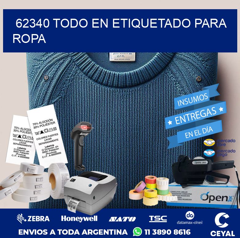 62340 TODO EN ETIQUETADO PARA ROPA