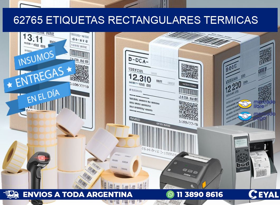 62765 etiquetas rectangulares termicas