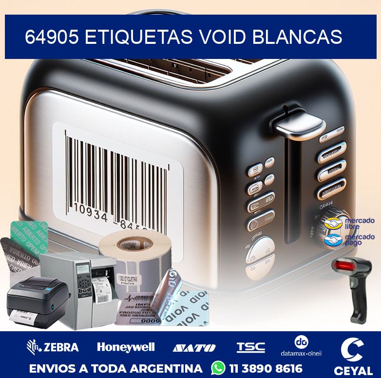 64905 ETIQUETAS VOID BLANCAS