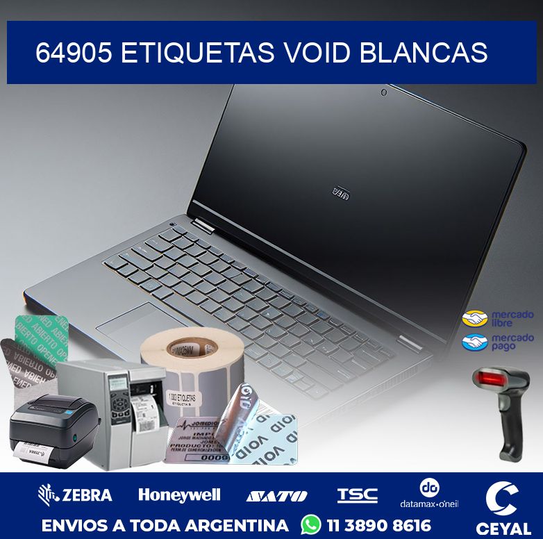 64905 ETIQUETAS VOID BLANCAS