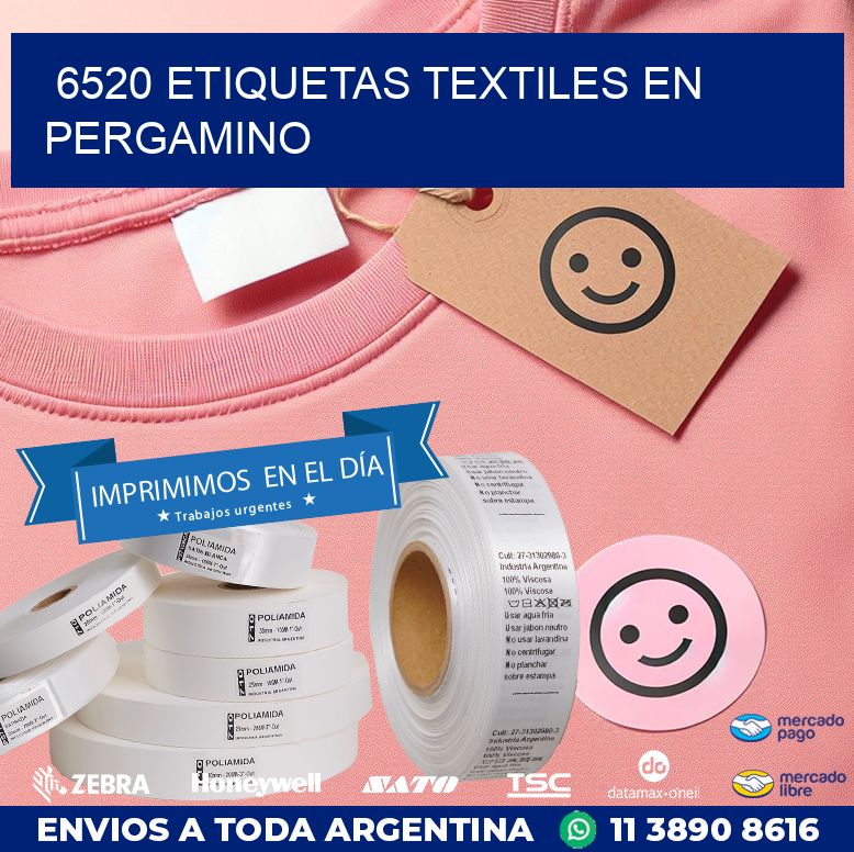6520 ETIQUETAS TEXTILES EN PERGAMINO