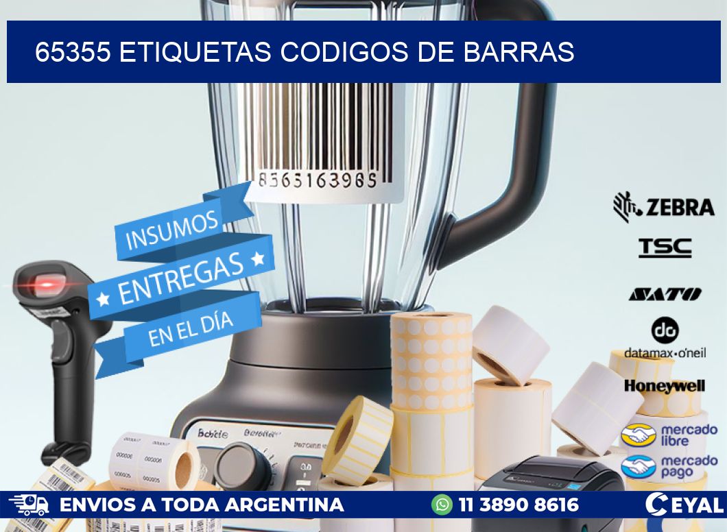 65355 etiquetas codigos de barras
