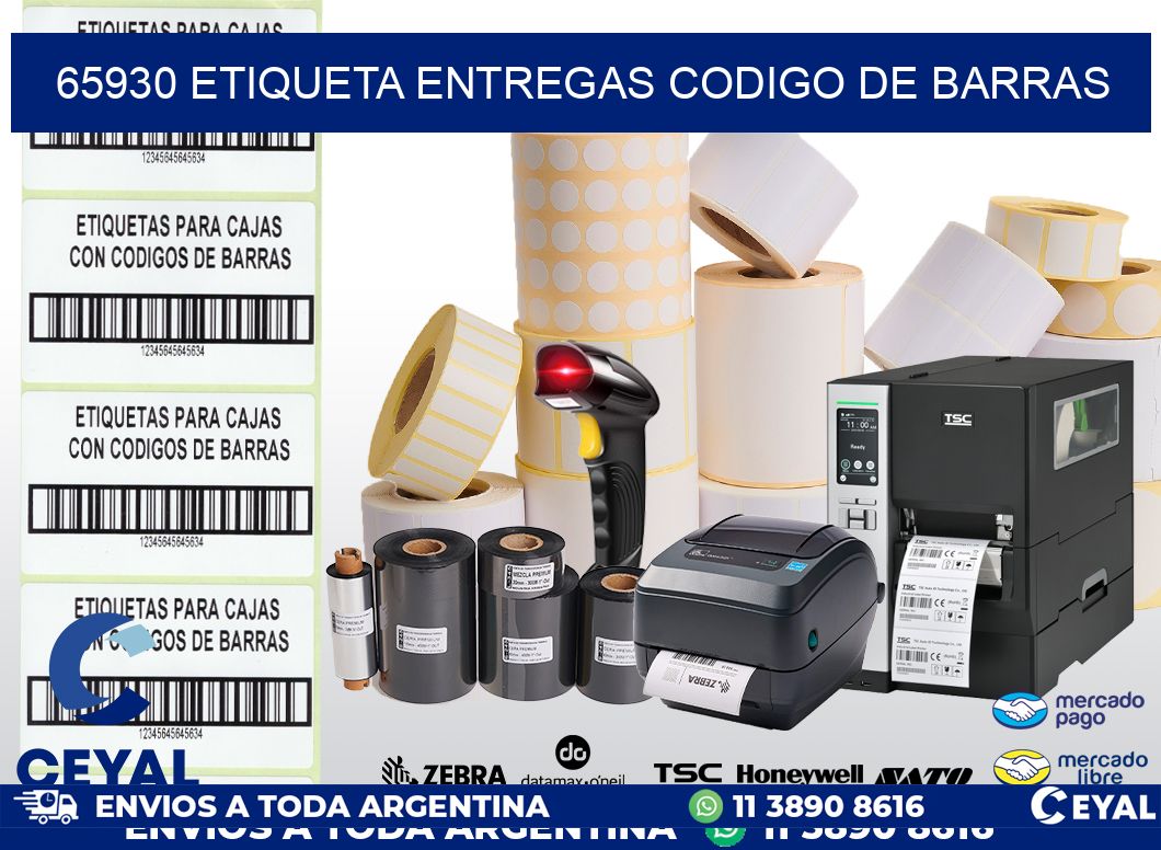 65930 ETIQUETA ENTREGAS CODIGO DE BARRAS