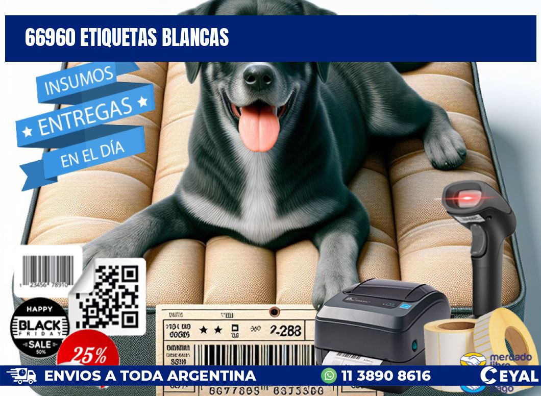 66960 ETIQUETAS BLANCAS
