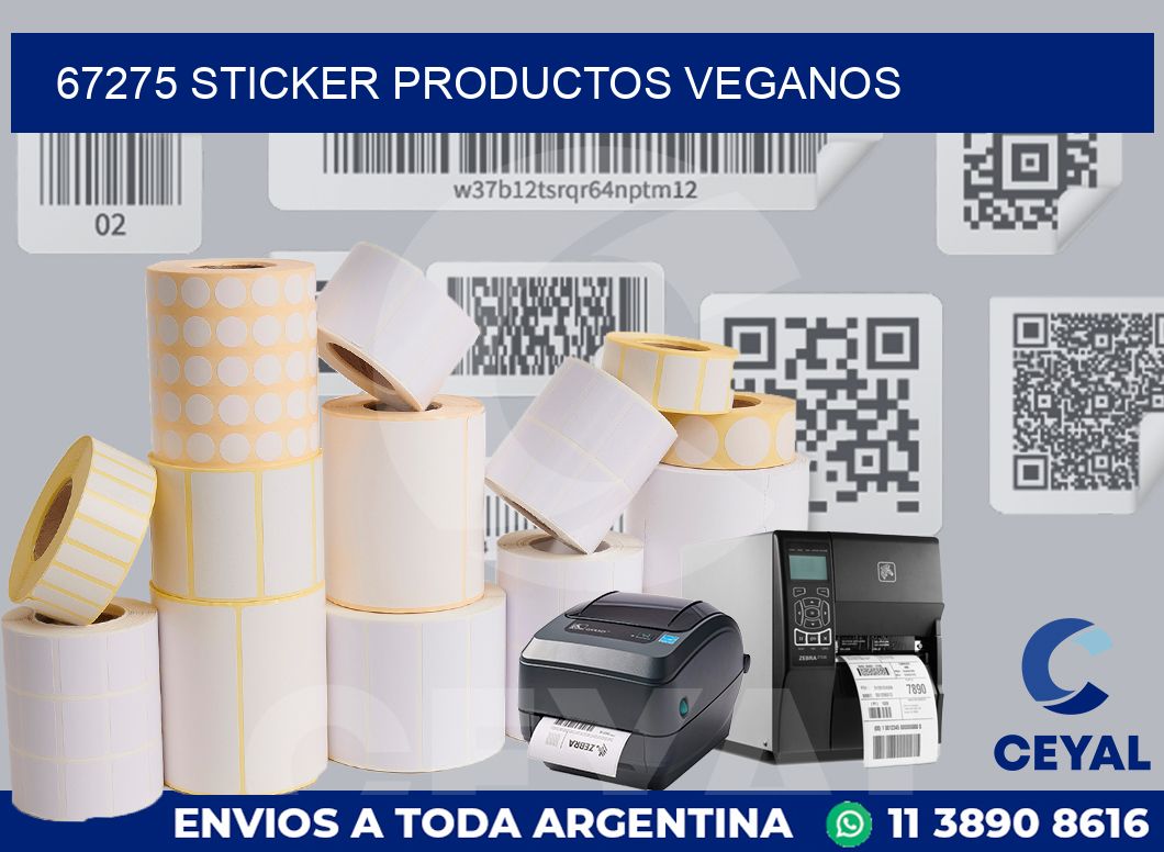 67275 STICKER PRODUCTOS VEGANOS