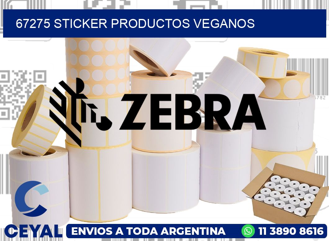 67275 STICKER PRODUCTOS VEGANOS