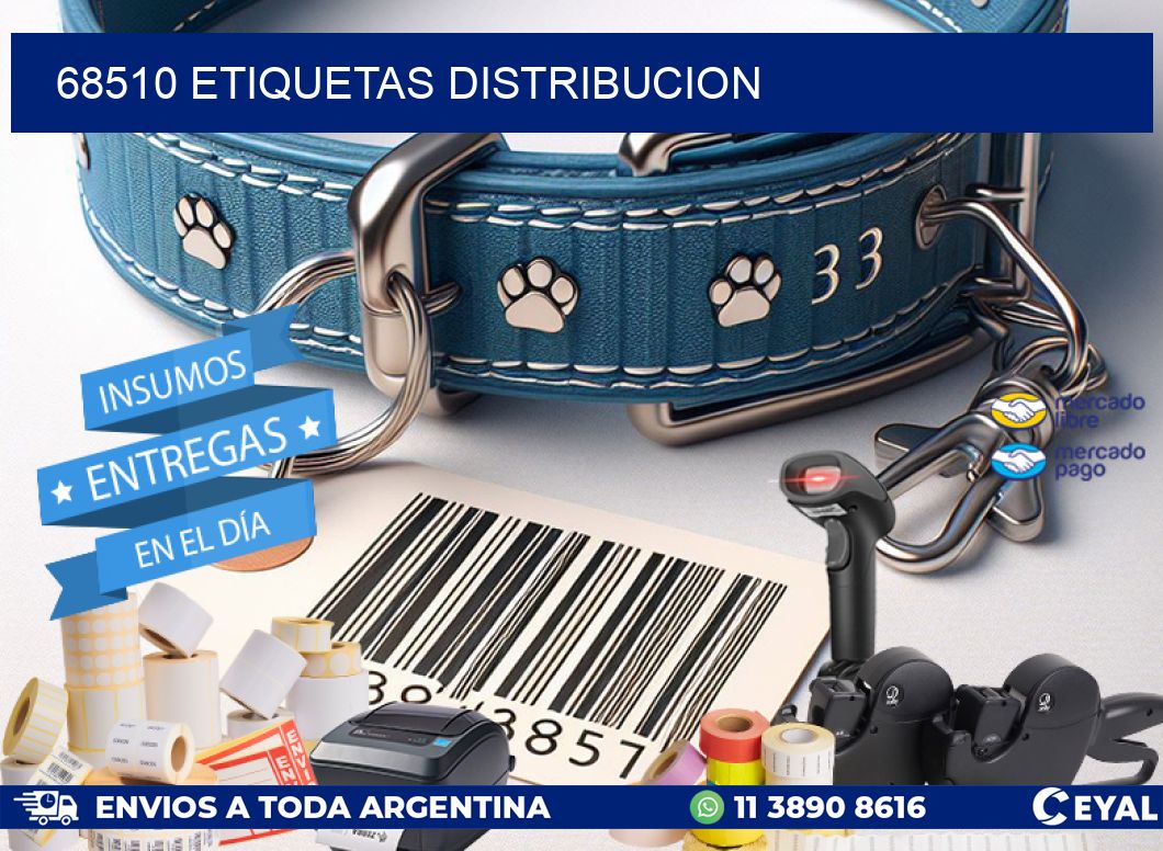 68510 etiquetas distribucion