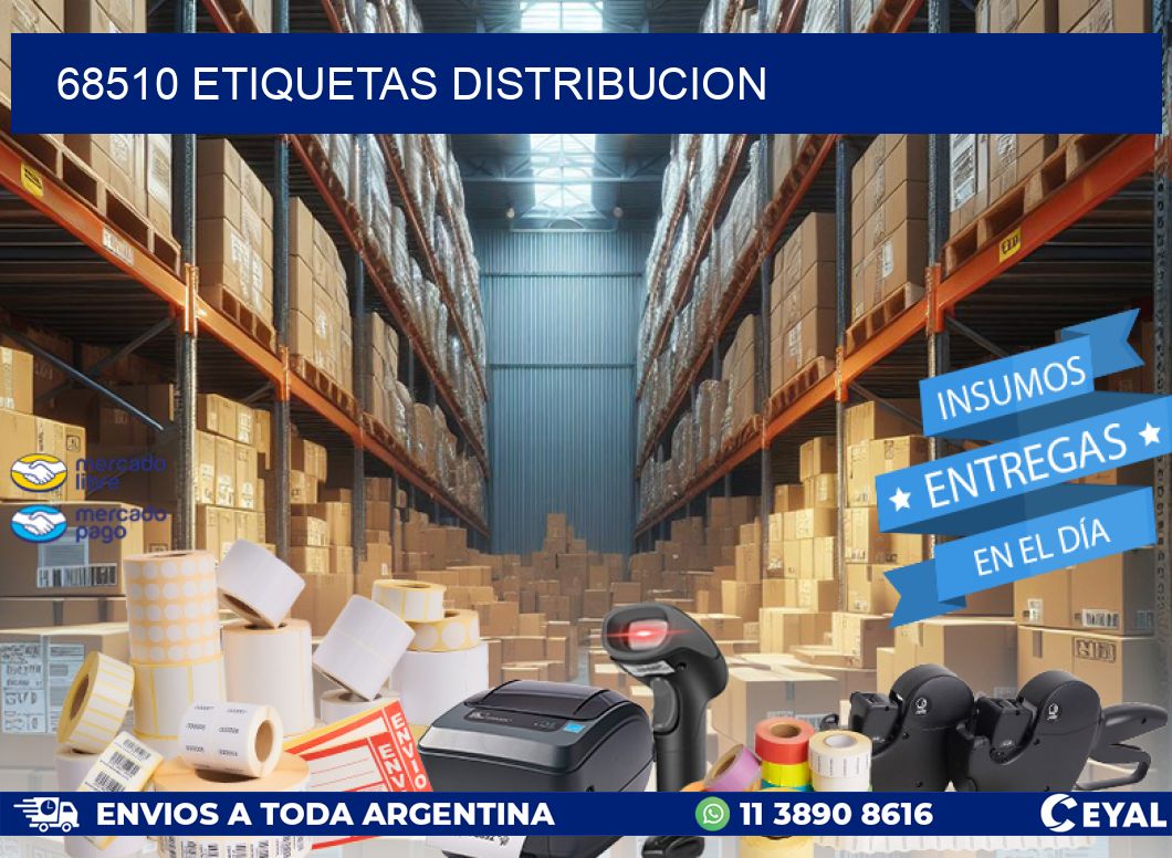 68510 etiquetas distribucion