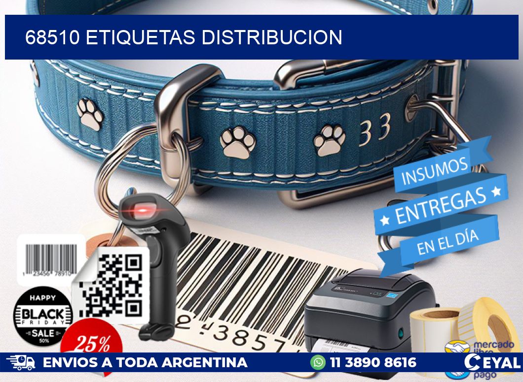 68510 etiquetas distribucion