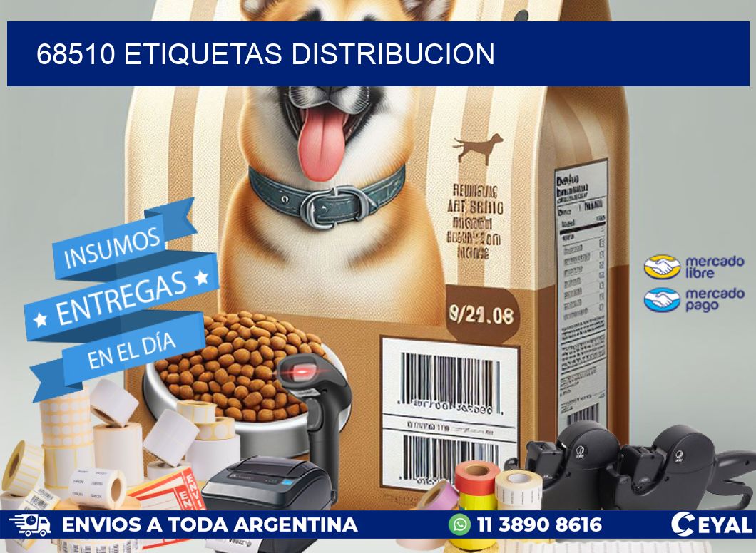 68510 etiquetas distribucion